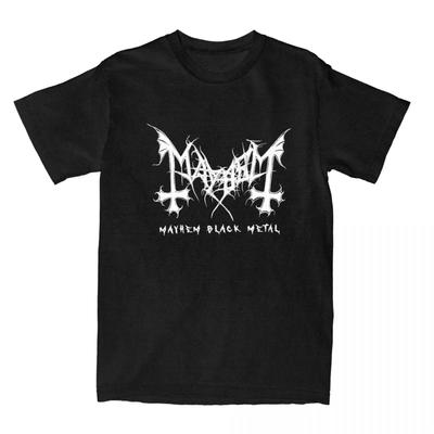 Mayhem Футболка группы в стиле блэк-метал для мужчин и женщин, повседневная футболка из чистого хлопка, винтажная модная футболка с круглым вырезом и коротким рукавом большого размера