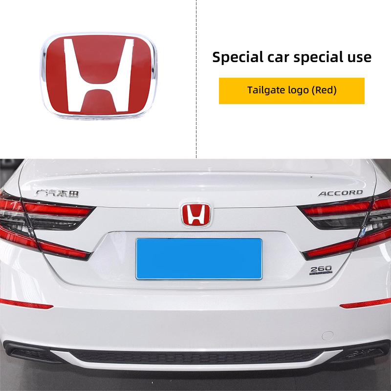 MPC4 Car Front Grille Badge Auto Steering Wheel Trunk Decorate Stickers For Honda FIT 2014-2018 Year Civic 8th 9th 9.5th 10th Generat