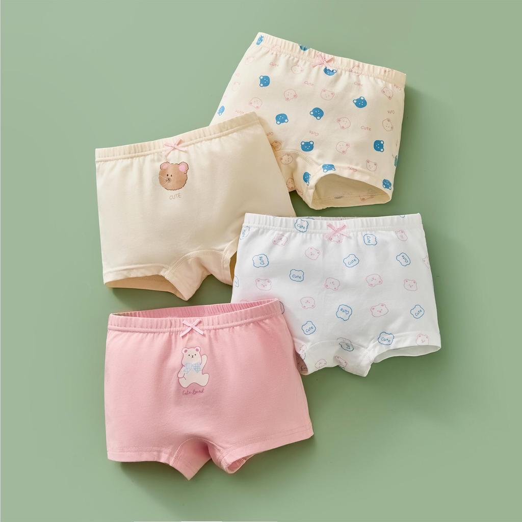 Детские хлопковые антибактериальные шорты-боксеры с рисунком среднего и большого размера для девочек