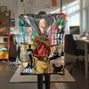 1PC Onepunch Man Patterned Flannel Blanket Suitable For All Seasons For Home Decor Warmth And Comfort Gifts Holiday Present