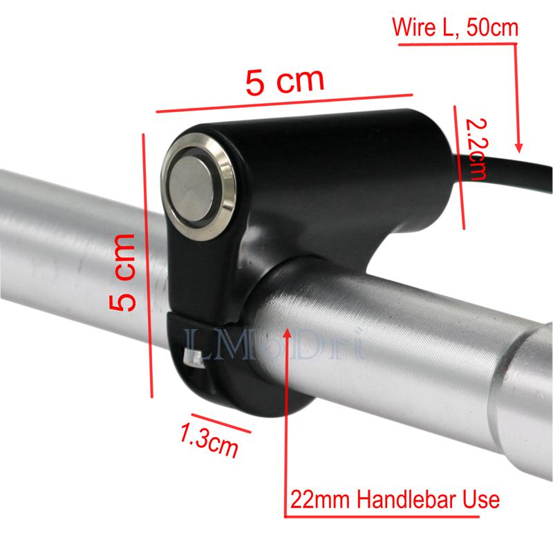 LMoDri переключатели для мотоцикла ATV скутер 22 мм руль фары аварийный противотуманный свет переключатель ВКЛ-ВЫКЛ алюминий со светодиодом DIY