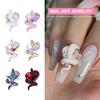 3Pcs DIY Nail Decorations Snake Around 3D Heart Faux Crystal Charms Nail Art Rhinestones Phone Case Decor Accessories Manicure Supplies