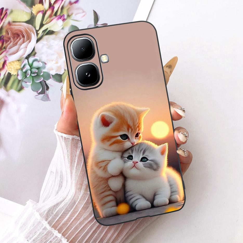 For Infinix Smart 20 Case X6840 X6840B Luxury Bow Flowers Painted Cover Soft Silicone Case For Infinix Smart 20 Smart20 4G Shell