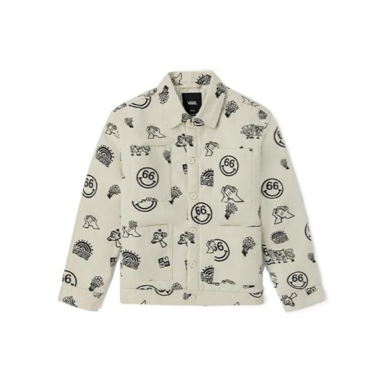 Vans Однобортный пиджак с длинным рукавом с полным принтом, мужская верхняя одежда Off-White VN0A5H8K7DS