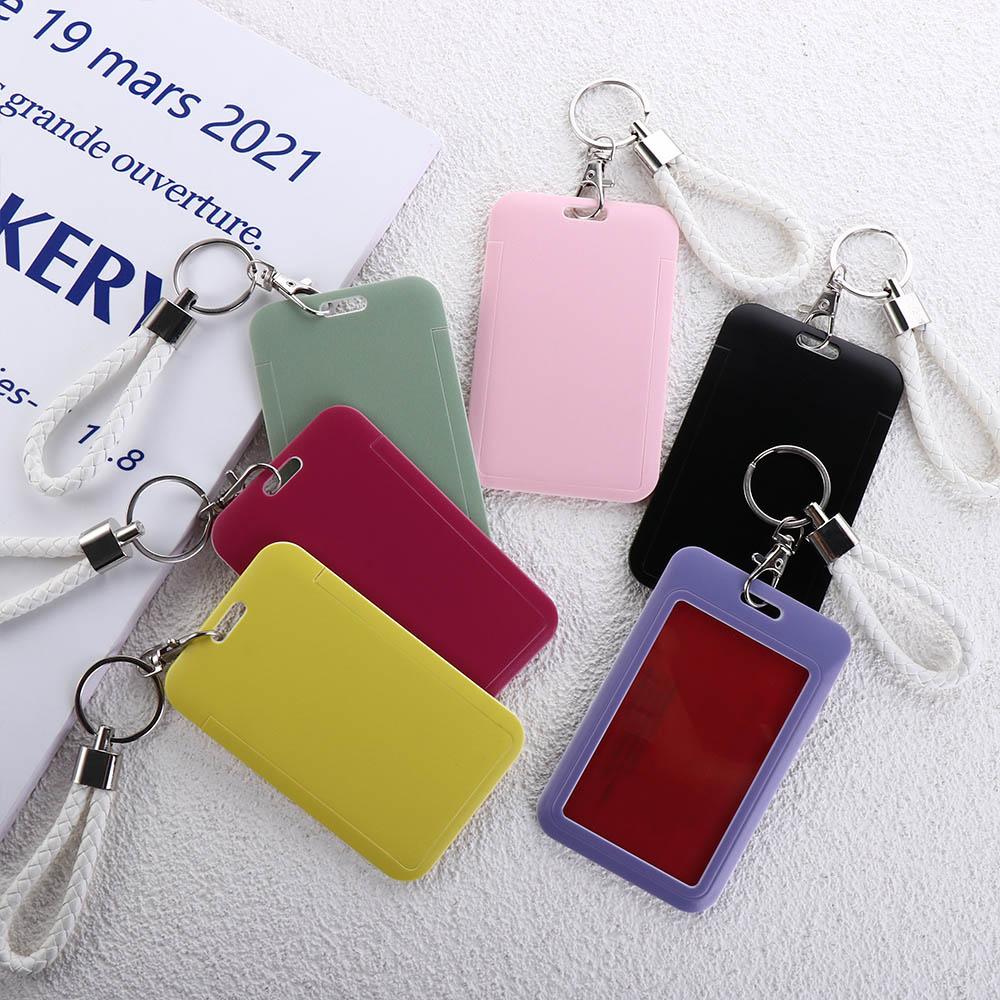 Card Work Card Keyring Business ID Card Protective Badge Holders ID Card Holders Bus Card Cover