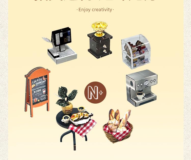 (t-FREAK) Dollhouse DIY Kit Set Miniature Bakery Julia Bakery