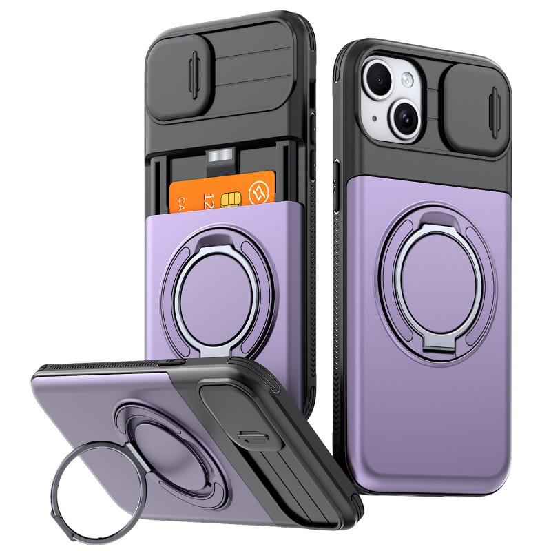Phone Case With Stand Card Slot IPhone 12 13 14 15 16 17 Pro Max