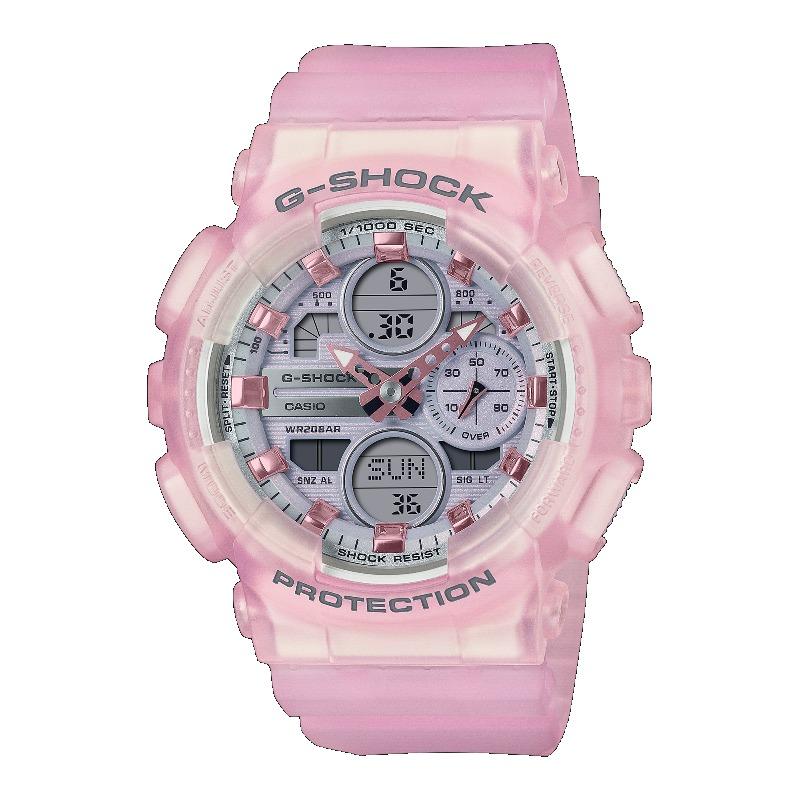 Casio Мужские кварцевые часы с цифровым дисплеем, ударопрочные, водонепроницаемые 200 м, из смолы GMA-S140NP-4A