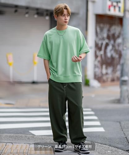 Improves SIDEWAYSTANCE Men's Solid Short Sleeve Sweatshirt, Purple