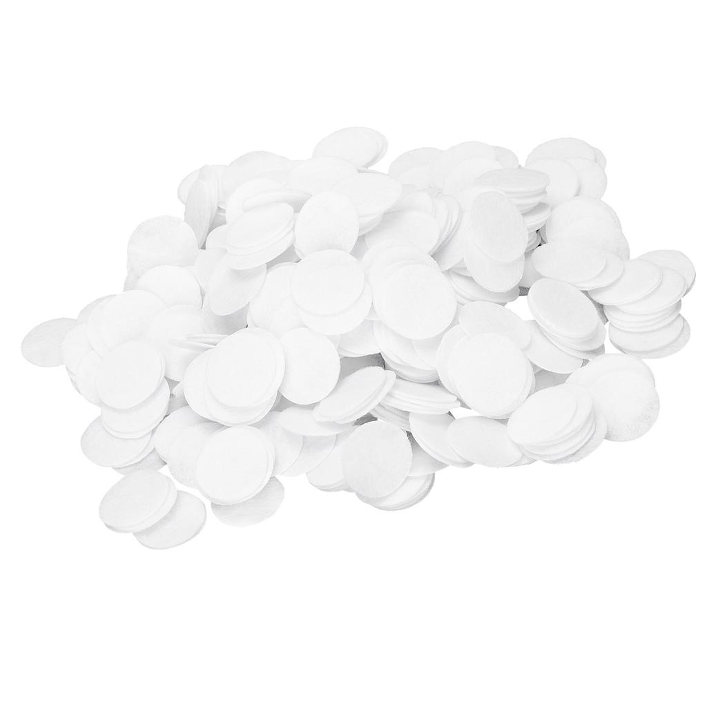 500Pcs Nonwoven Round Piece DIY Felt Crafts Cloth Flake Accessories Chip Hair Decoration 25mmWhite