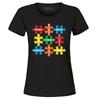 Autism Awareness Puzzle Pieces with Words Women's T-Shirt Autism Shirts