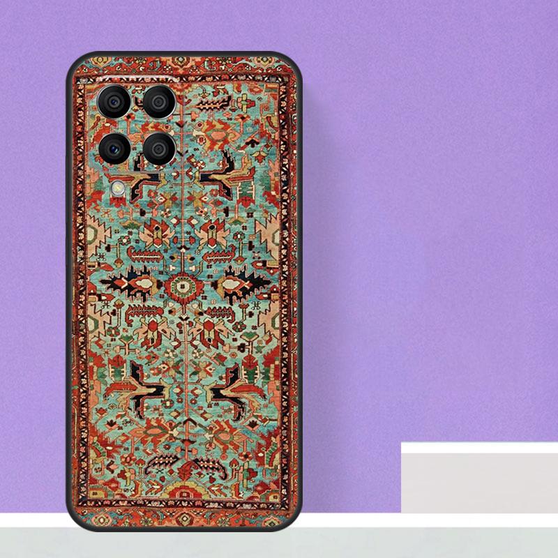 Persian Carpet Floral Pattern For Samsung Galaxy M12 M32 M52 M14 M34 M54 M21 M51 M31 M30s M20 M15 M55 M13 M33 M53 Case