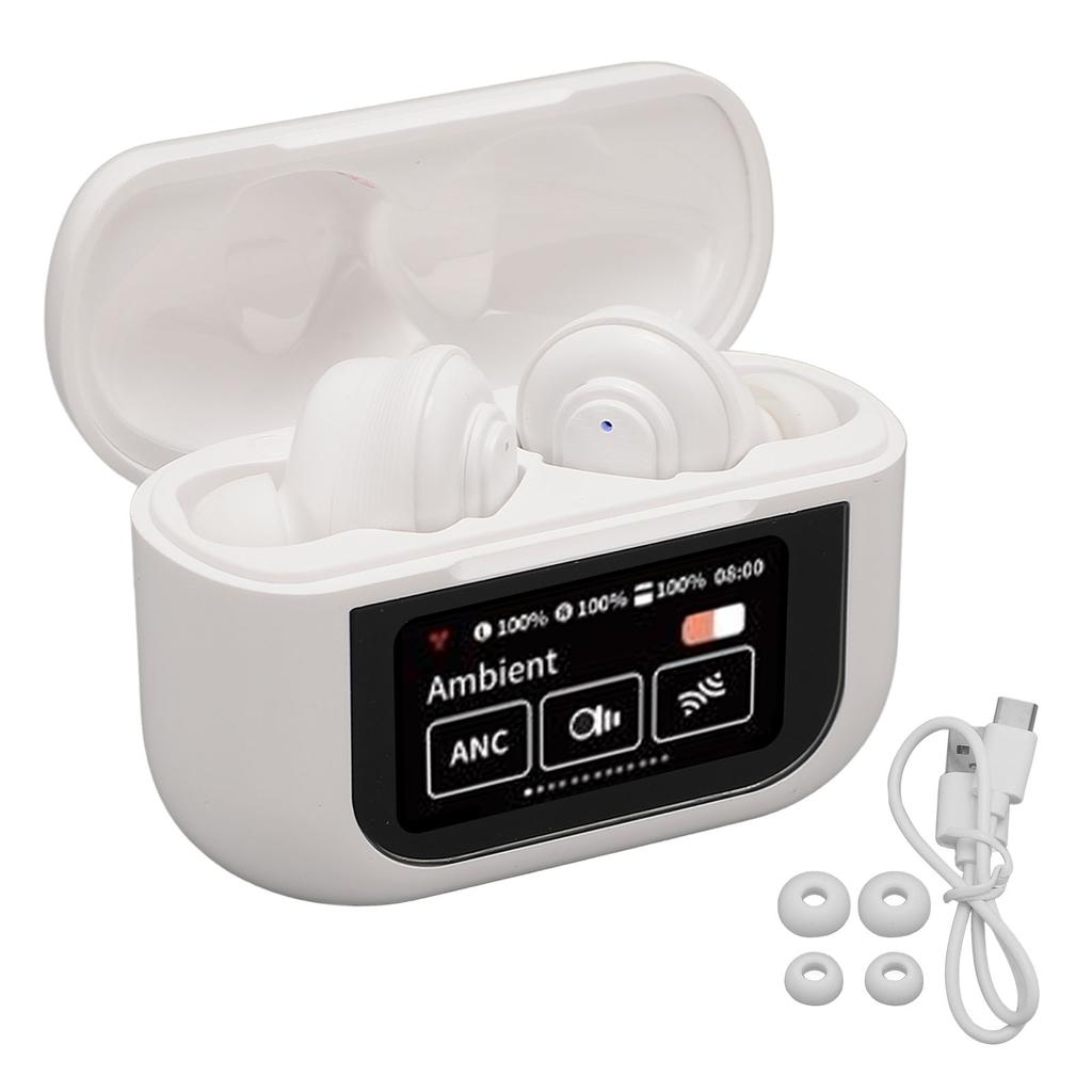 Wireless Earbuds with Touch Screen ENC Noise Cancelling Stereo Sound Bluetooth 5.4 Earphones for Music Calling