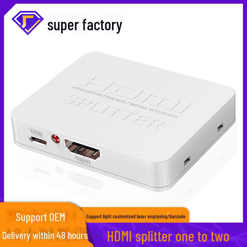 4K Мини HDMI-сплиттер: Один вход на два выхода для дублирования HD-видео