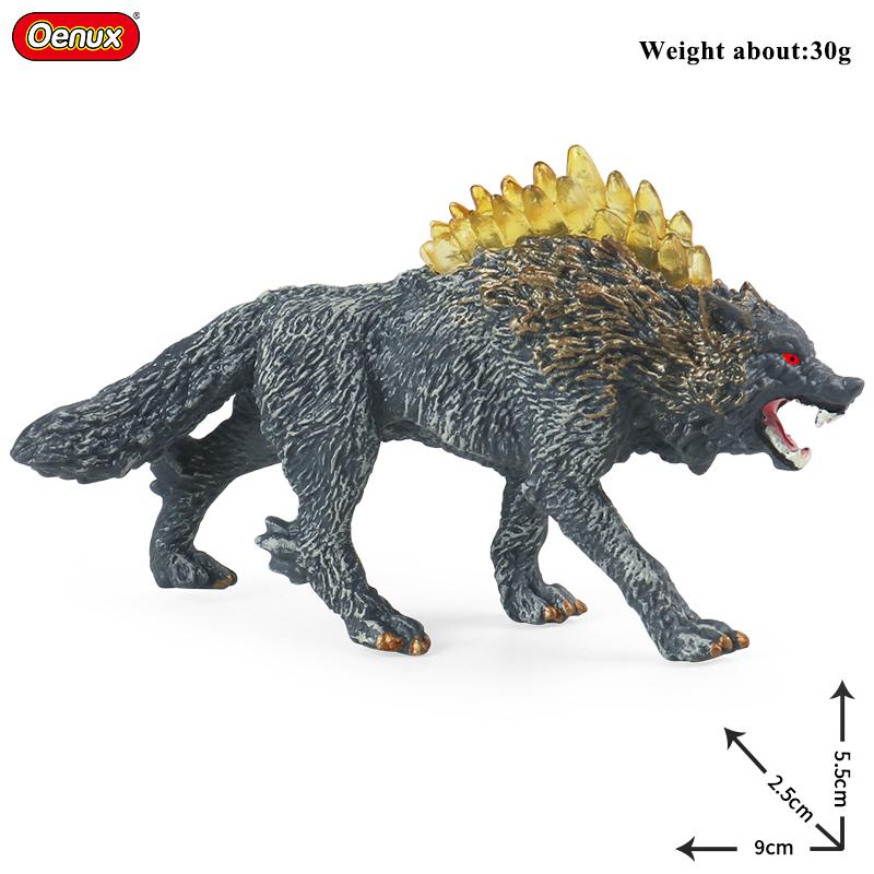 Oenux Original Savage Dinosaurs Myth Dragon Animals Model Fire Bull Octopus Monster Crab Action Figures Kids Collection Toy Gift