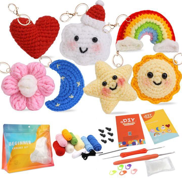 DIY hand-made crochet materials for potted animals, wool knitting balls, crochet ornaments
