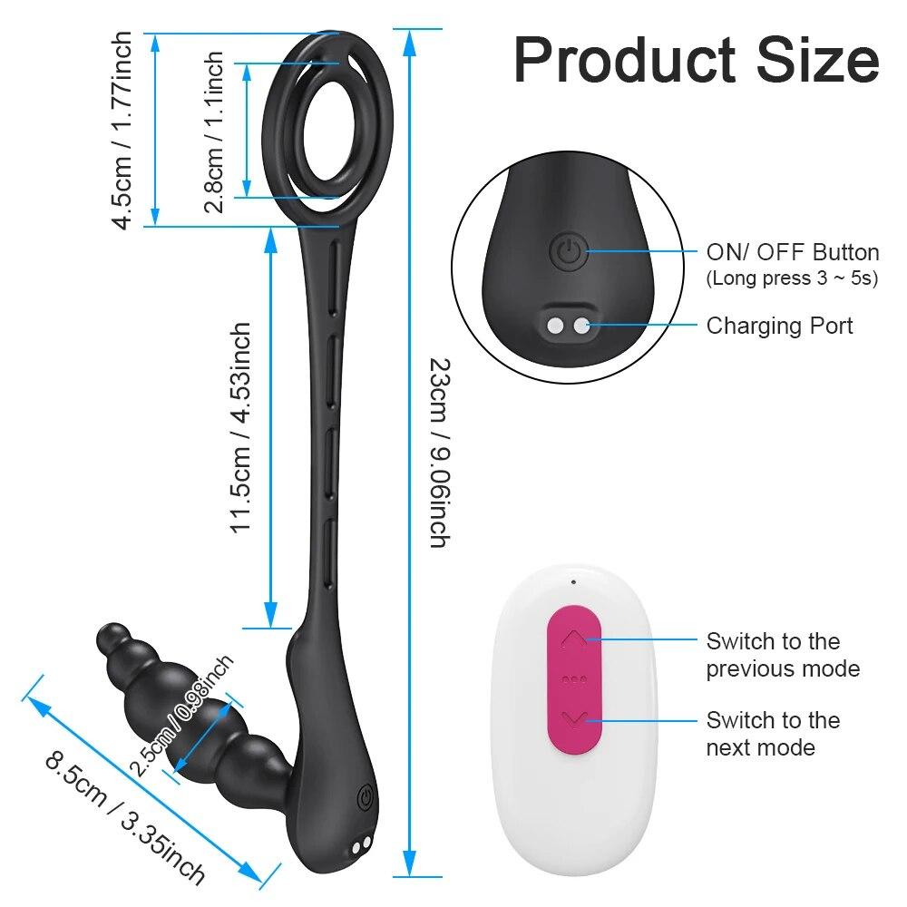 Вибратор с дистанционным управлением для начинающих, вибрационный массажер простаты, анальный вибратор, стимулятор простаты, секс-игрушка для пар