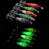 5Pcs Luminously Squid Jigs Hook Fishing Lures Baits Cuttlefish Sleeve Squid Jigs Saltwater Soft Night Fishing Baits