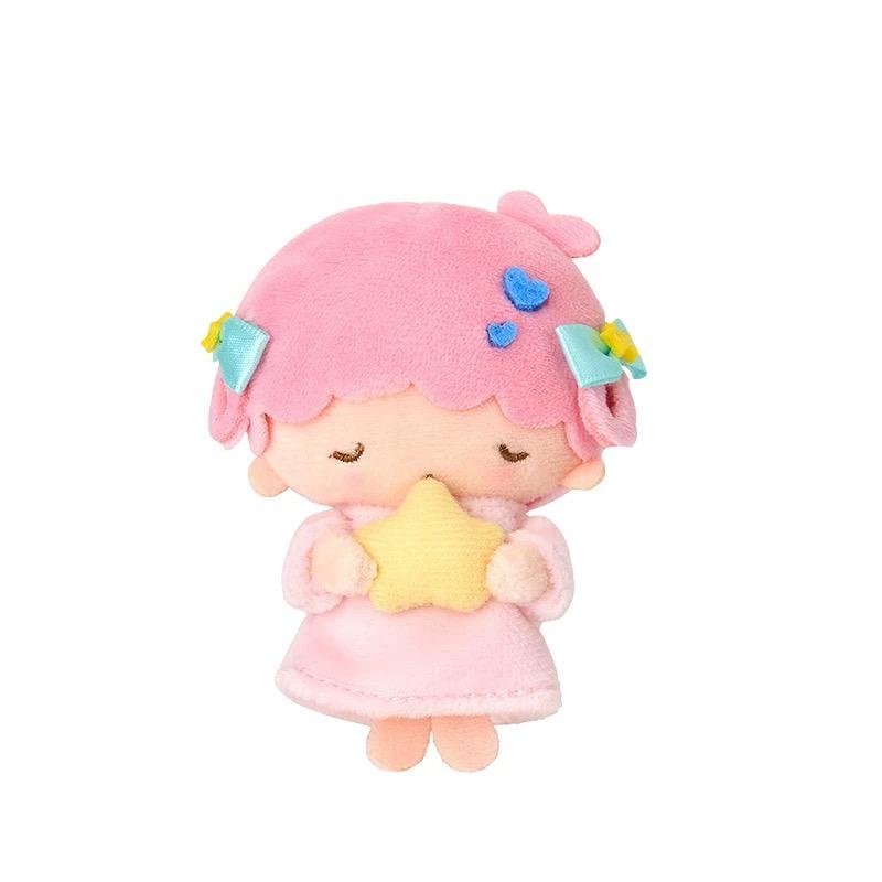 Cute Holding Star Little Twin Stars Couple pin Plush doll Keychains kawaii kiki lala Girl LittleTwinStars Cartoon brooch Pendant