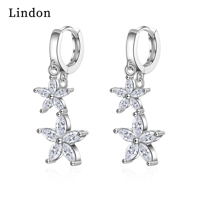 Lindon Copper Alloy Zircon Earrings Drop Earrings For Women Wedding Party Gifts