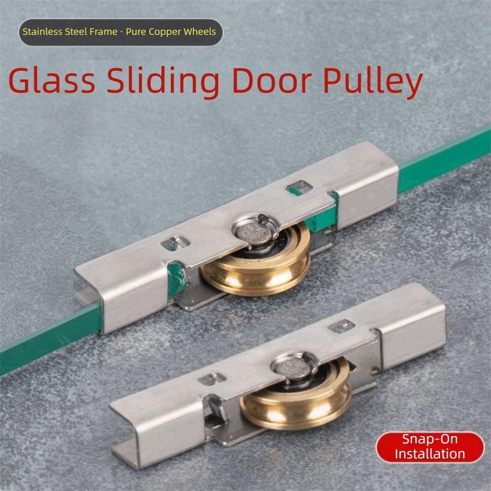Door Track Stainless Steel Glass Door Pulleys Roller Track Wheel Glass Sliding Door Pulley Window Pulleys Window