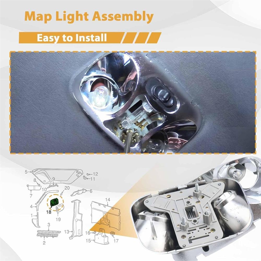 Светодиодный внутренний потолочный купольный плафон F37Z-13776-B для Ranger 93-04