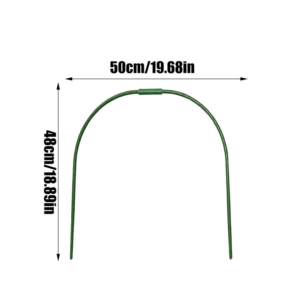 Greenhouse Hoops Frame Tunnel Kit 10pcs Hoops for Garden Netting Rust-Proof Coating Plant Support Stakes for Frost Protection