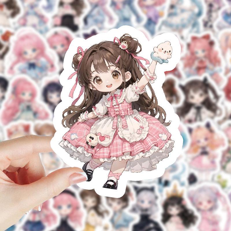 103 шт. симпатичных наклеек с изображением лоли/девочек для самостоятельного украшения блокнотов, ежедневников, бутылок с водой и поделок на тему аниме