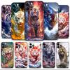 Tiger Fire Animal Painting Phone Case For iPhone Samsung Galaxy Redmi Xiaomi Oppo OnePlus Note S A 7 8 9 10 11 12 13 14 20 21 22 23 53 54 Pro  Ultra