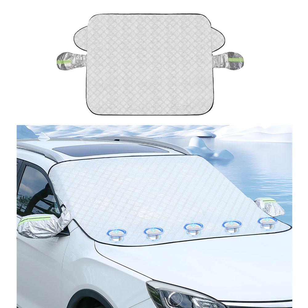 Car Windshield Cover for Side Mirror Cover Magnetic Edges Prevent Snow Ice & Sun