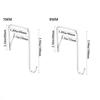 5Pcs 100x48mm Adjustable Over The Door Hook Iron Door Hook Simple Door Hanger  Towels