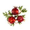 Vintage Women Pomegranate Flower Shape Enamel Brooch Pin Breastpin Lapel Jewelry