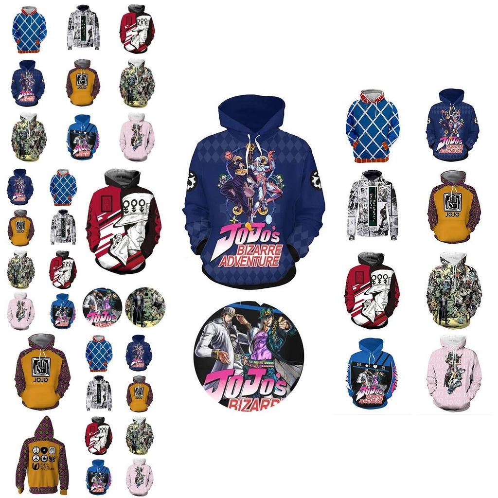 Jojos Bizarre Adventure Hoodie 3d Print Hooded Sweatershirt Cosplay Pullover