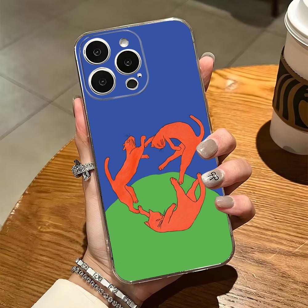 Matisse Art Painting Phone Case For Iphone 15 Pro Max 14 Plus 11 12 Mini 13 Pro 7 8 X XR XS SE Transparent Back Cover