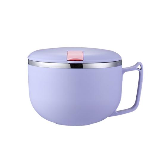 Чаша для лапши 900 мл/1200 мл с крышкой, противоожоговая ручка, сливное отверстие, японский стиль, миска для рамэна с двойными стенками, кухня