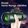 1PC 80x100 HD ZOOM Powerful Monocular Telescope Portable Binoculars Long Range Telescope Hunting Camping With Tripod Phone Clip