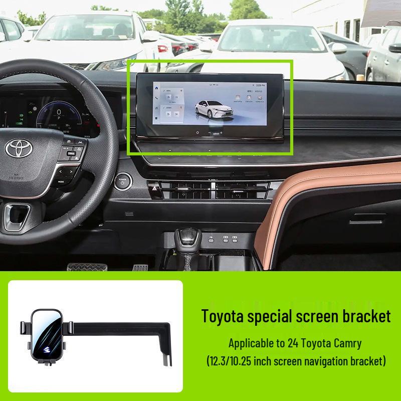 Держатель для телефона на экран автомобиля Toyota - Горизонтальное зеркало с бесшумным креплением для навигации