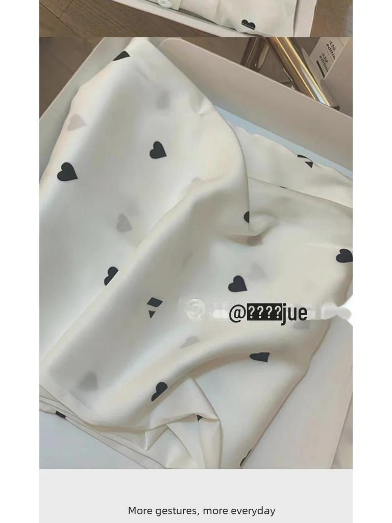 2024 Women's Short Sleeve Ice Silk Pajamas - Summer Thin Loose Fit Homewear Suit