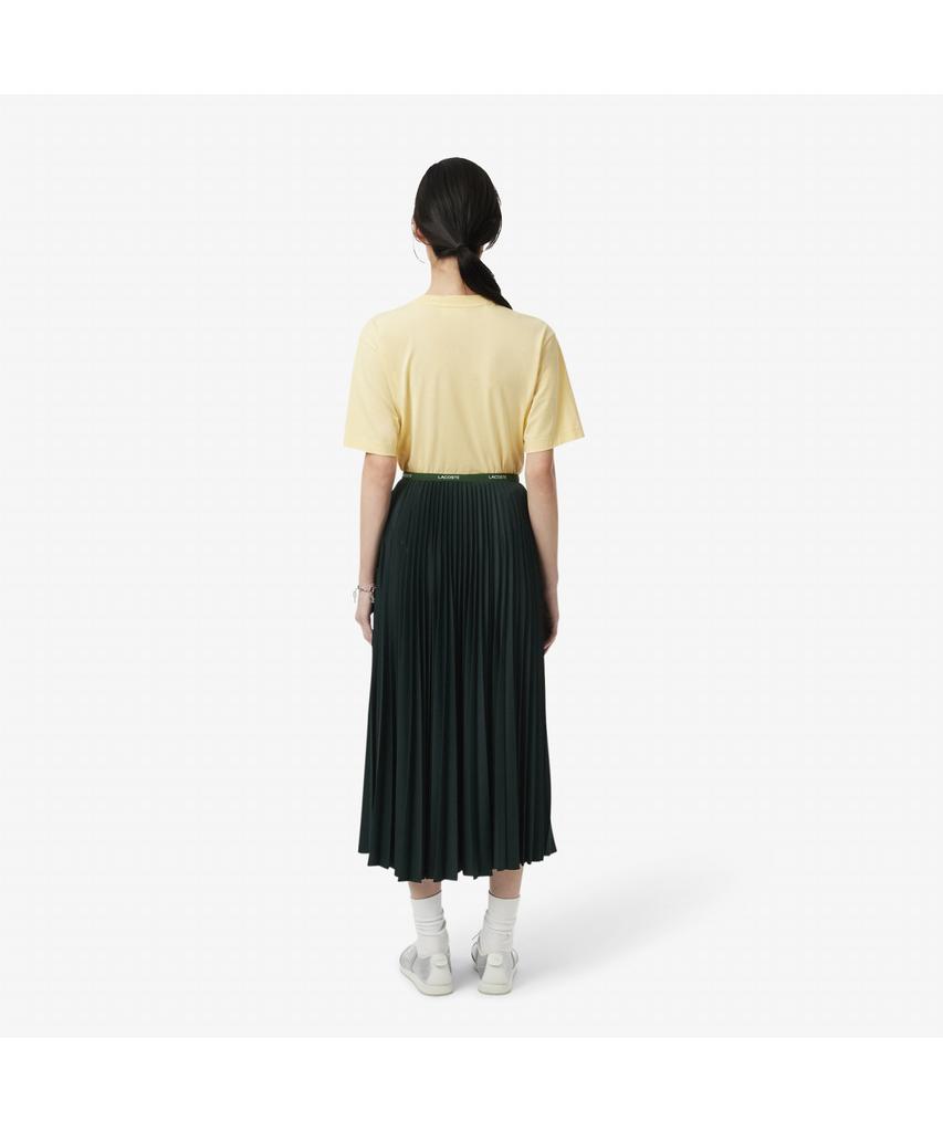 Lacoste Women'S Long Pleated Poly Long Skirt Jf1402-55N Yzp