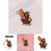 Cartoon Character Inspired Alloy Enamel Brooch Creative Cute Angry Stump Design For Unique Fashion Accessories