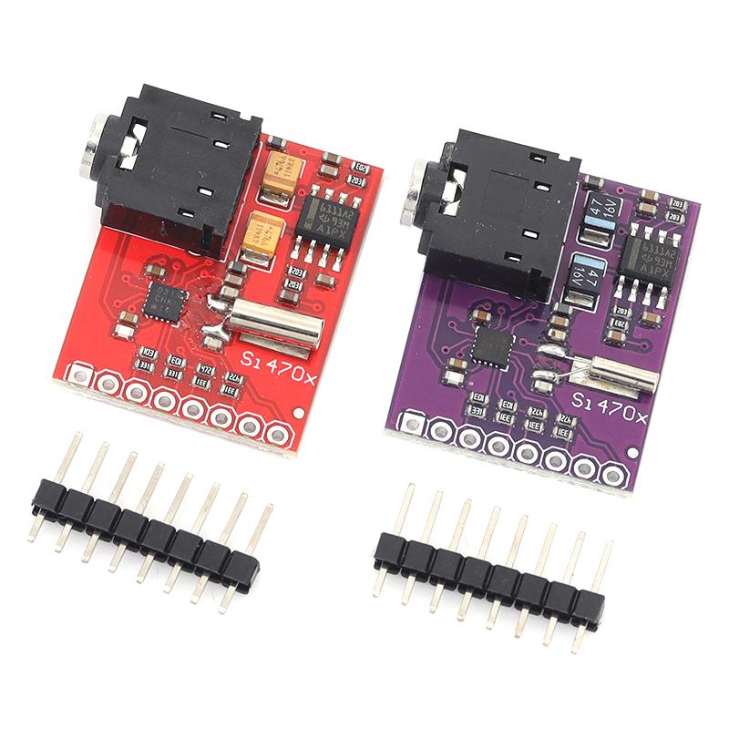 MCU470 Si4703 FM Receiver Development Board FM Tuner Evaluation Module Available in Red / Purple PCB