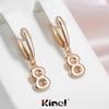 Kinel Smooth Rose Gold Color Number 8 Dangle Earrings For Women Trendy Unique Design Jewellery Gifts Daily Wearing
