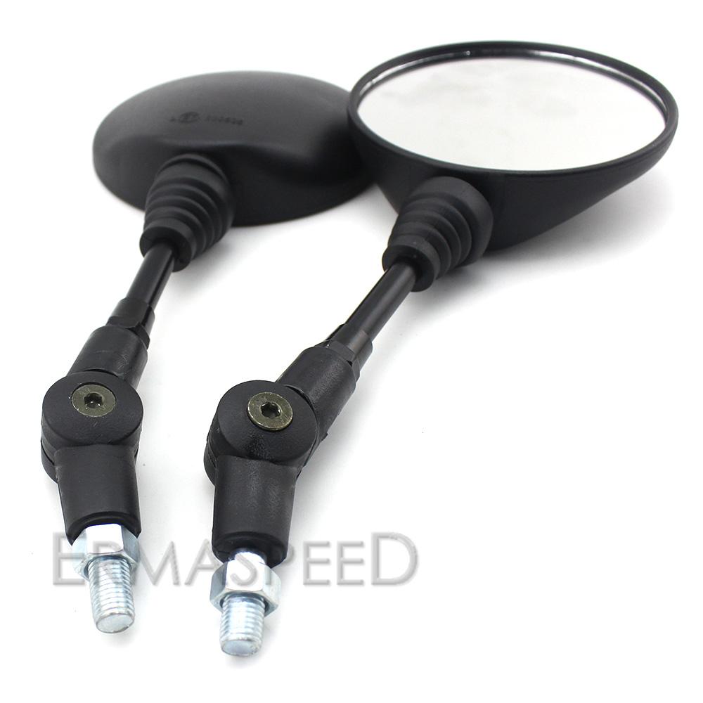 Универсальные круглые зеркала для мотоцикла, 10 мм, складное зеркало заднего вида для квадроцикла, регулируемый на 360 ° руль, скутер, байк, боковая сторона