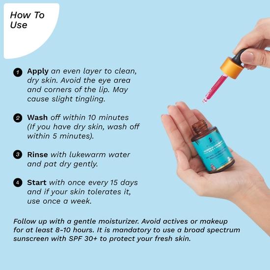 Pilgrim 25% AHA + 2% BHA + 5% PHA Пилинг-раствор для лица | Сыворотка для удаления загара | Химический пилинг | Отшелушивающая сыворотка | Мужчины и женщины | 30 мл