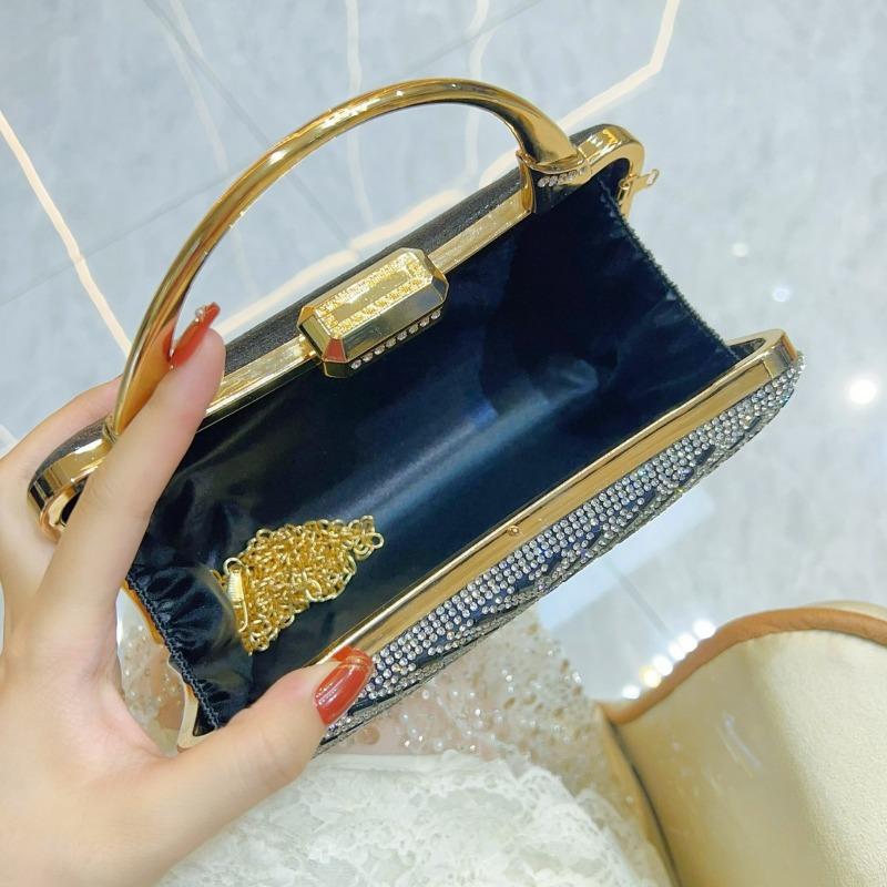 Diamond Handbag Dinner Bag Banquet Clutch Bag Women's Single-shoulder Crossbody Chain Small Bag