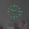DIY цифровые настенные часы для гостиной, светящиеся 3D-часы без рамки, настенные наклейки, бесшумные часы для спальни, офиса, настенный декор