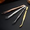 Anti-slip Cocktail Garnish Tongs Curved Tip Tea Tweezers Stainless Steel Tweezers  DIY