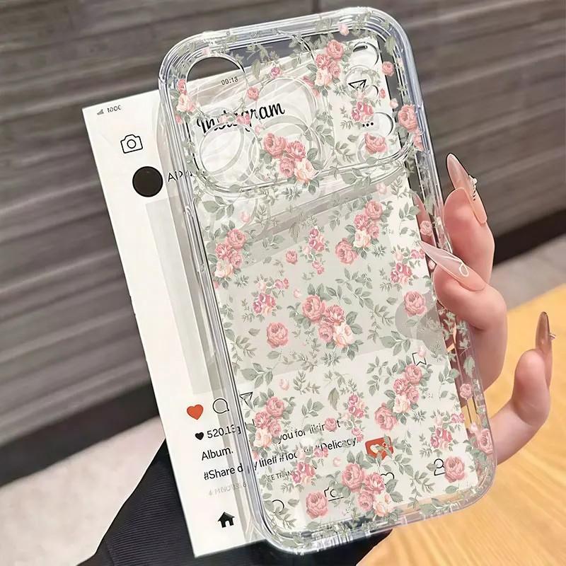 Цветочный чехол для телефона с тюльпанами и розами для Xiaomi Redmi Note 15 15C 14 13 12 12S 12C 11 10 10C 13C 10s A2 A3 Pro Plus 4G 5G мягкий ТПУ чехол