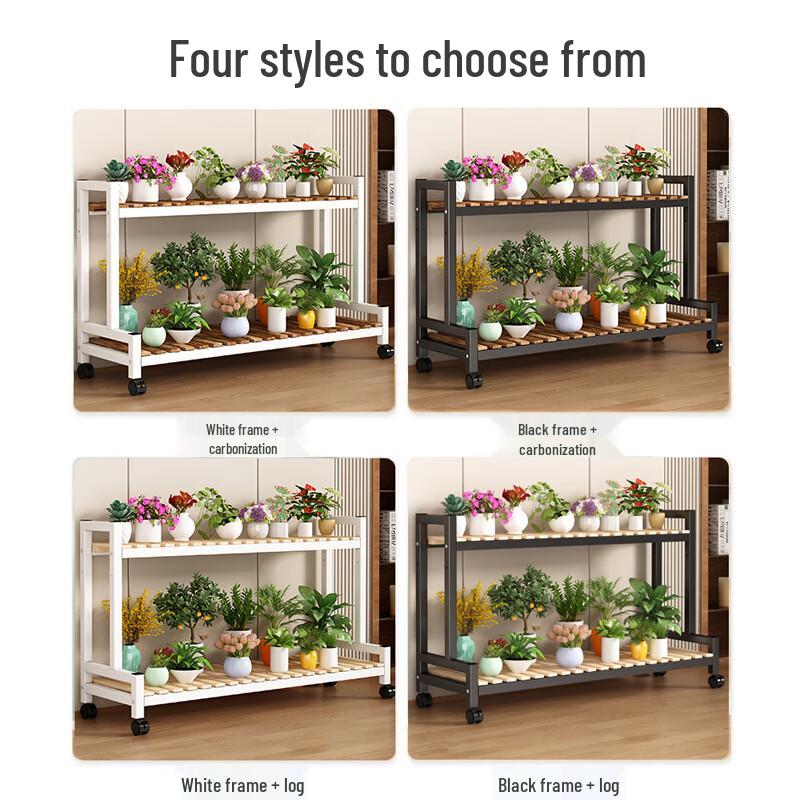 Multi-Tier Iron Art Balcony Plant Stand