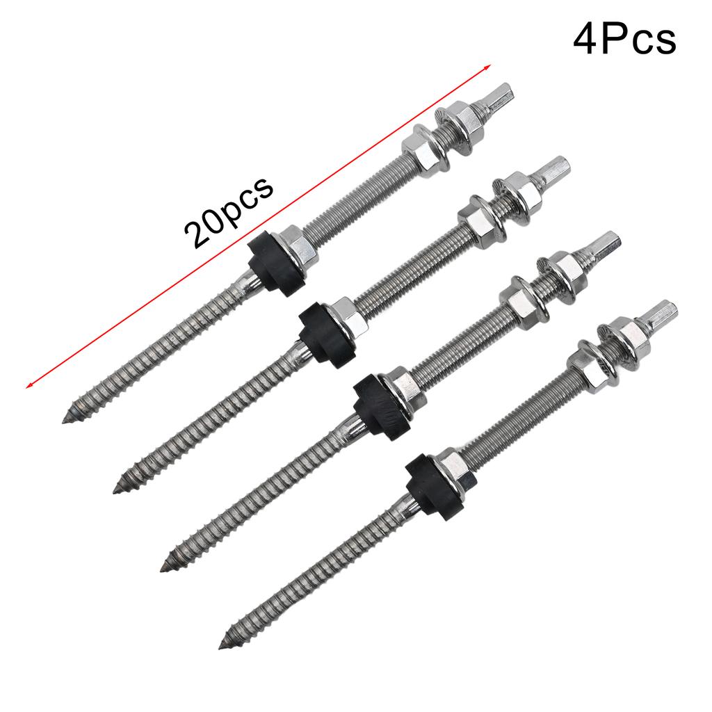 Для быстрой установки солнечных и фотоэлектрических систем. Полностью предварительно собранные анкерные болты M10 с EPDM и стопорной гайкой